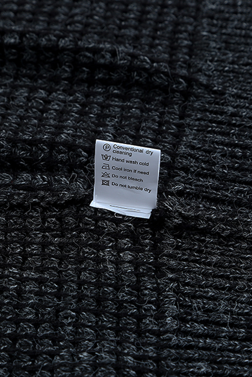 Apricot Plaid Knitted Long Open Front Cardigan - Winter Collection