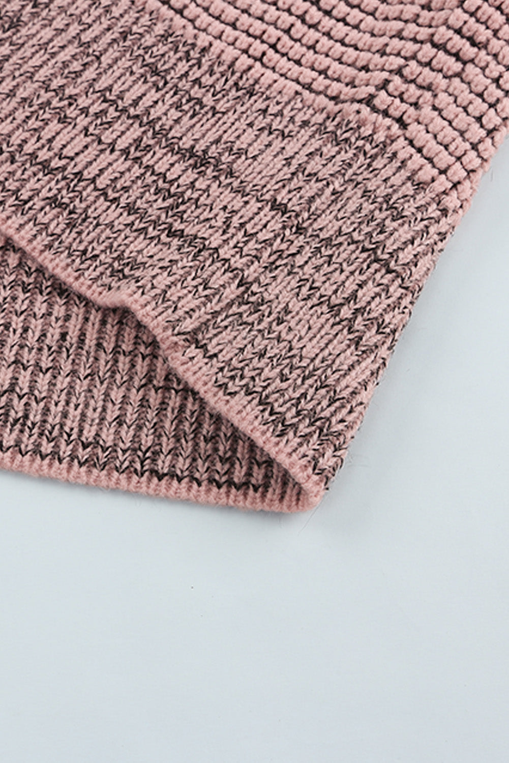 Apricot Plaid Knitted Long Open Front Cardigan - Winter Collection