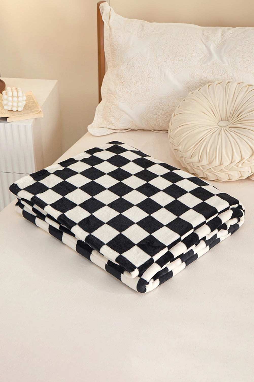 Yellow Checkered Soft Throw Plush Blanket 120*200cm