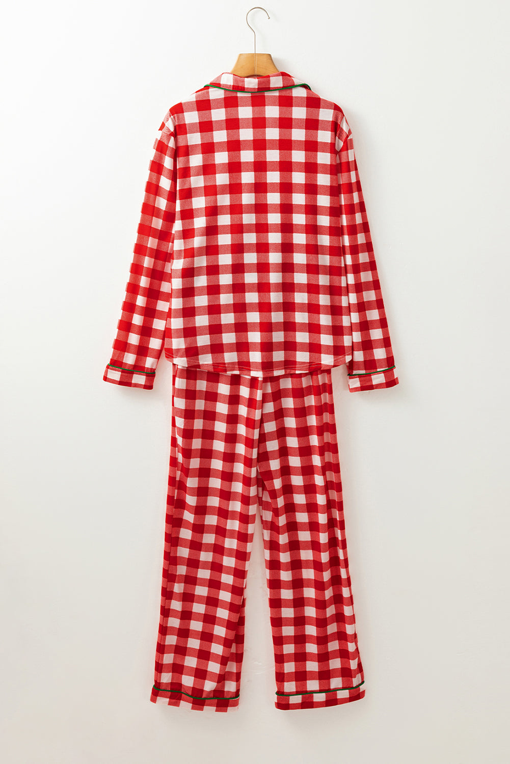 Checkered Christmas Shirt and Pants Pajama Set