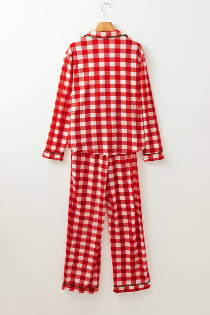 Checkered Christmas Shirt and Pants Pajama Set