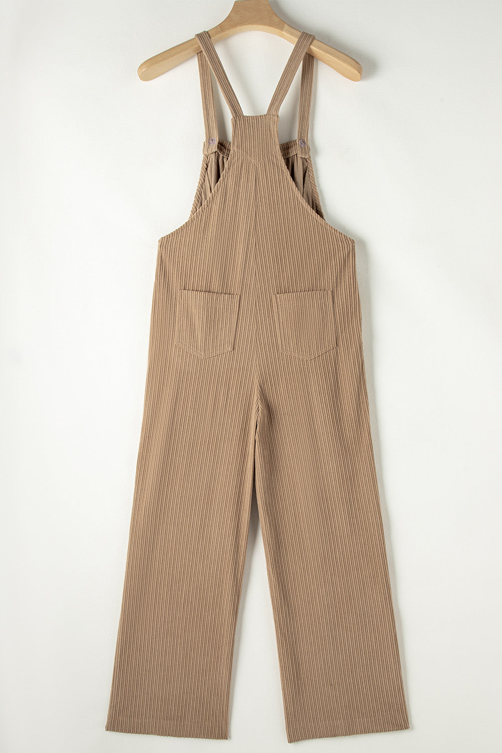 Jungle Green Solid Pocketed Loose Fit Corduroy Overall