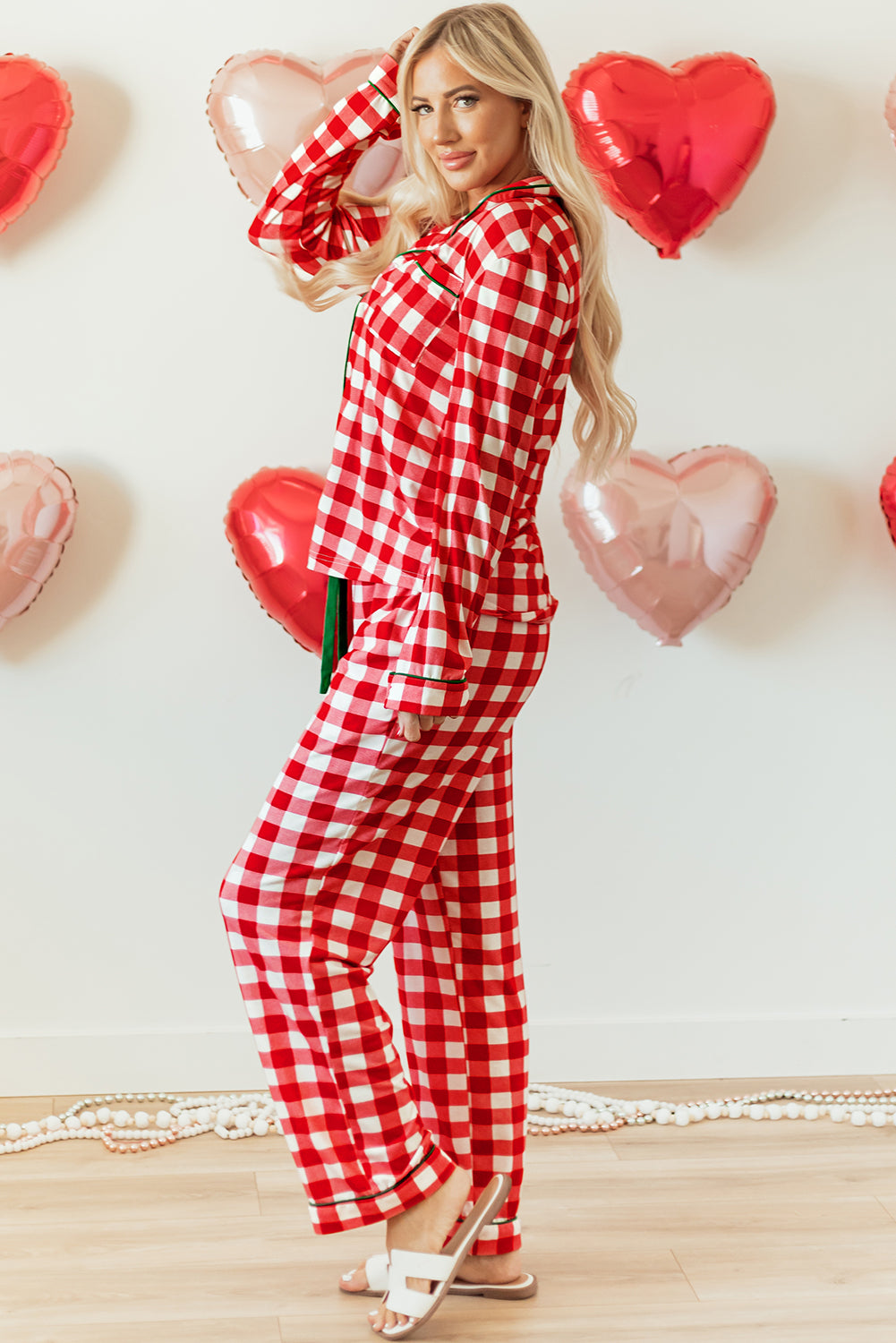 Checkered Christmas Shirt and Pants Pajama Set