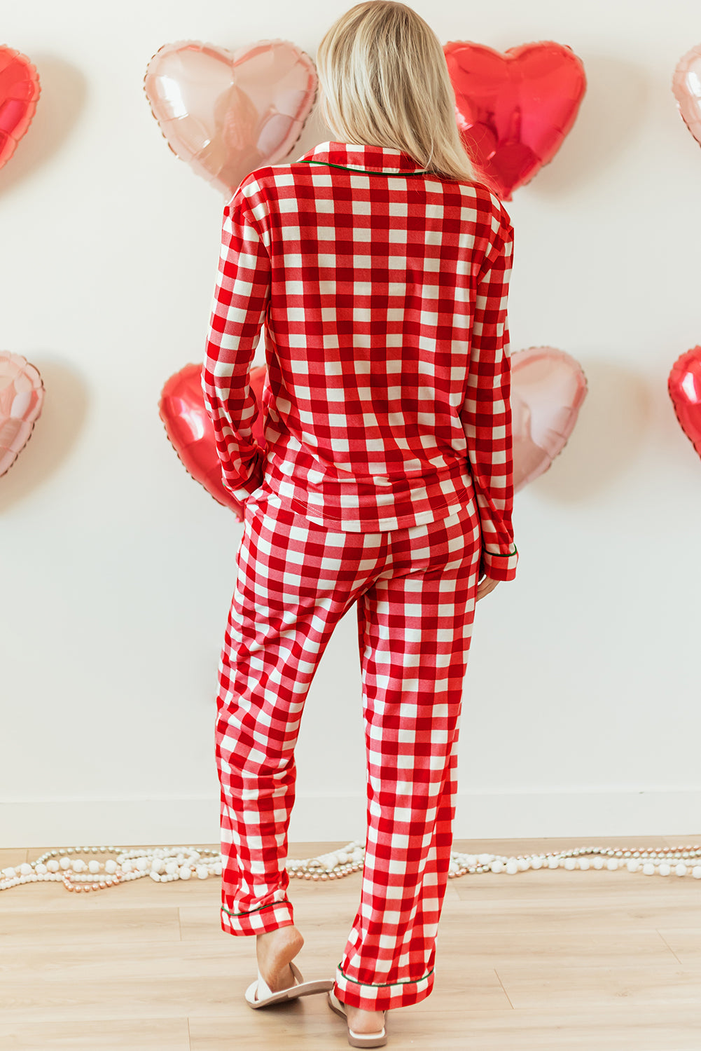 Checkered Christmas Shirt and Pants Pajama Set