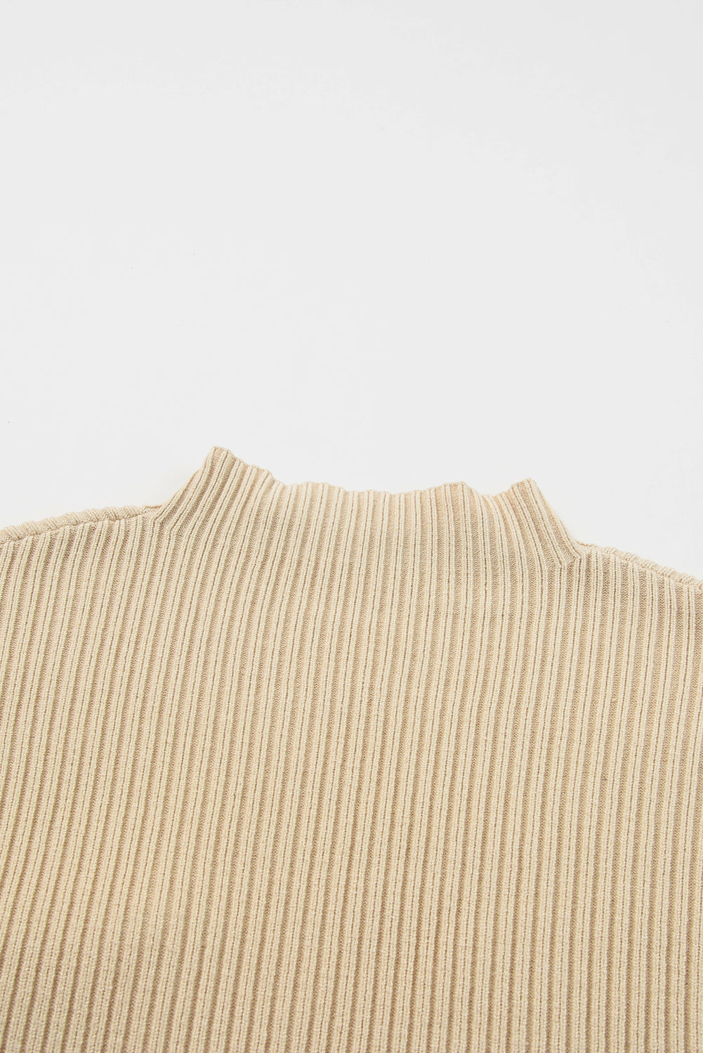 Pocket Ribbed Knit Short Sleeve Sweater