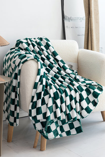 Yellow Checkered Soft Throw Plush Blanket 120*200cm