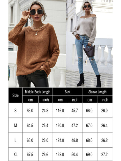 Crew Neck Loose Long Sleeve Sweater