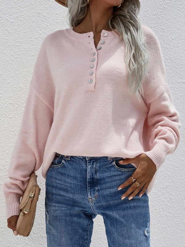 Button up Pullover Sweater