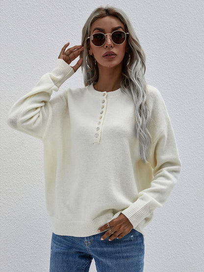 Button up Pullover Sweater