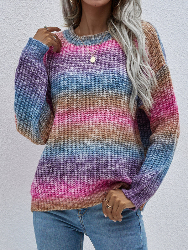 Faded tye dye Crewneck Pullover Sweater