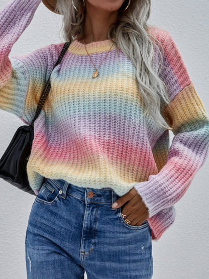 Faded tye dye Crewneck Pullover Sweater