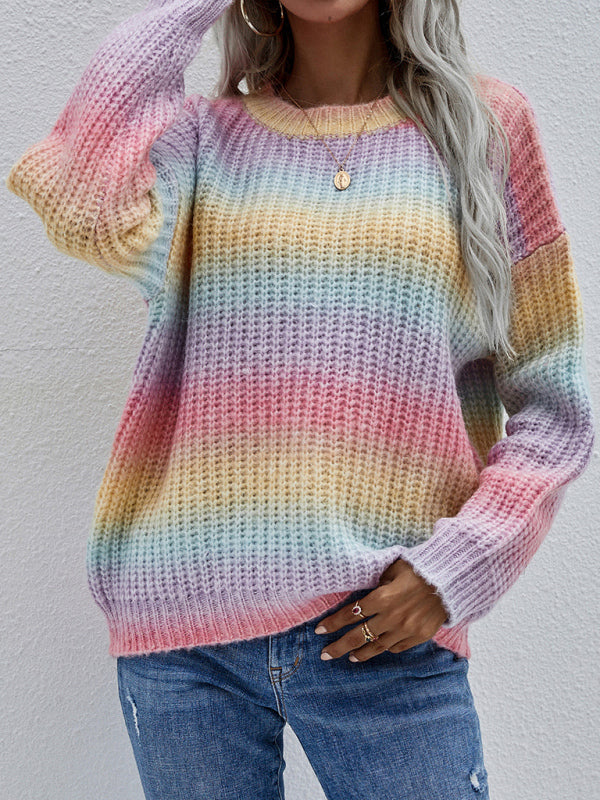 Faded tye dye Crewneck Pullover Sweater