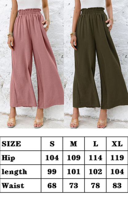 High Waist Skinny Straight Casual Wide Leg Pants