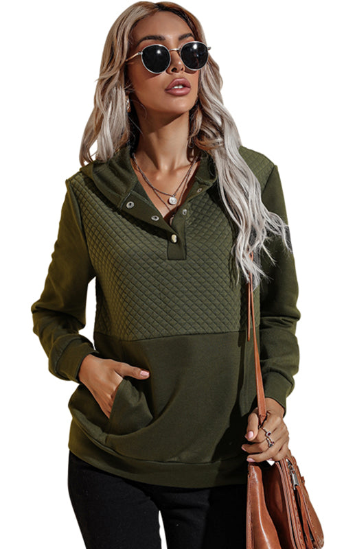 Women's Casual Long Sleeve Versatile Patchwork Hoodie