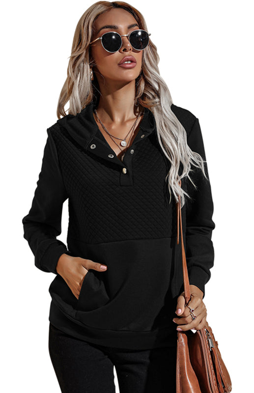 Women's Casual Long Sleeve Versatile Patchwork Hoodie