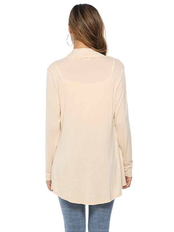 Women's all-match new mid-length long-sleeved cardigan