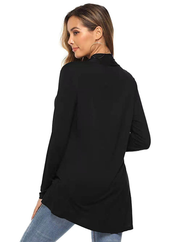 Women's all-match new mid-length long-sleeved cardigan