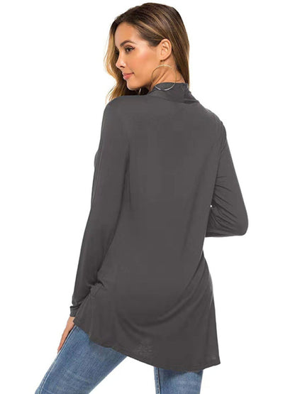 Women's all-match new mid-length long-sleeved cardigan