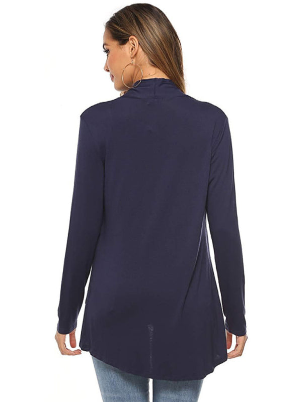 Women's all-match new mid-length long-sleeved cardigan