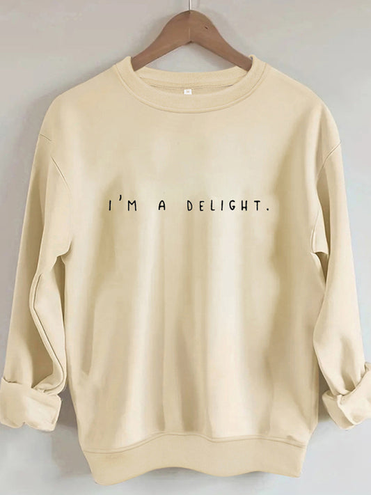 Women's letter print crew neck sweatshirt