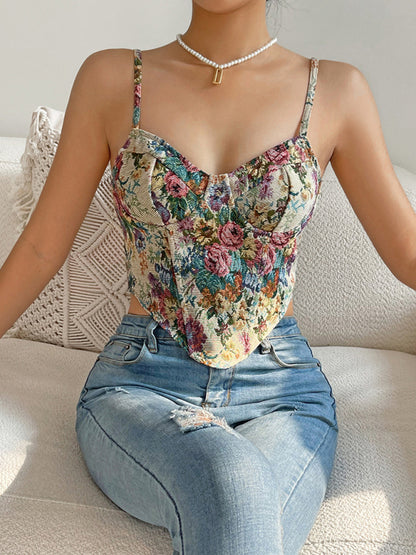 Women's New Street Vintage Flower Camisole