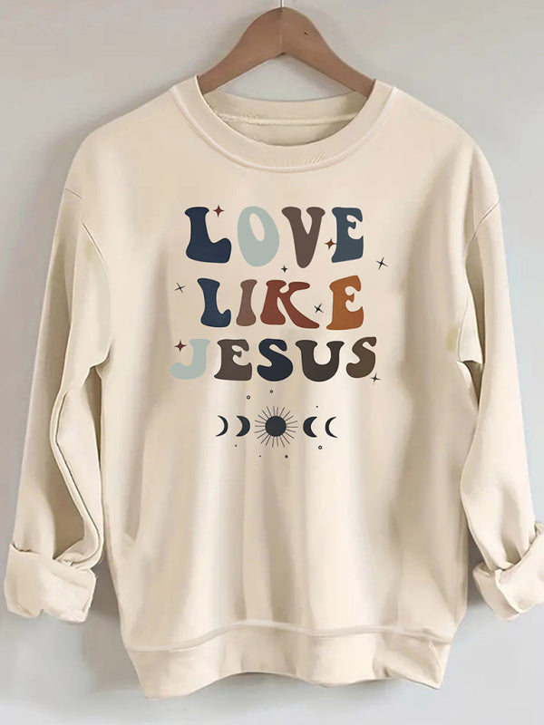 New round neck multi-color fun letter printed long-sleeved sweatshirt