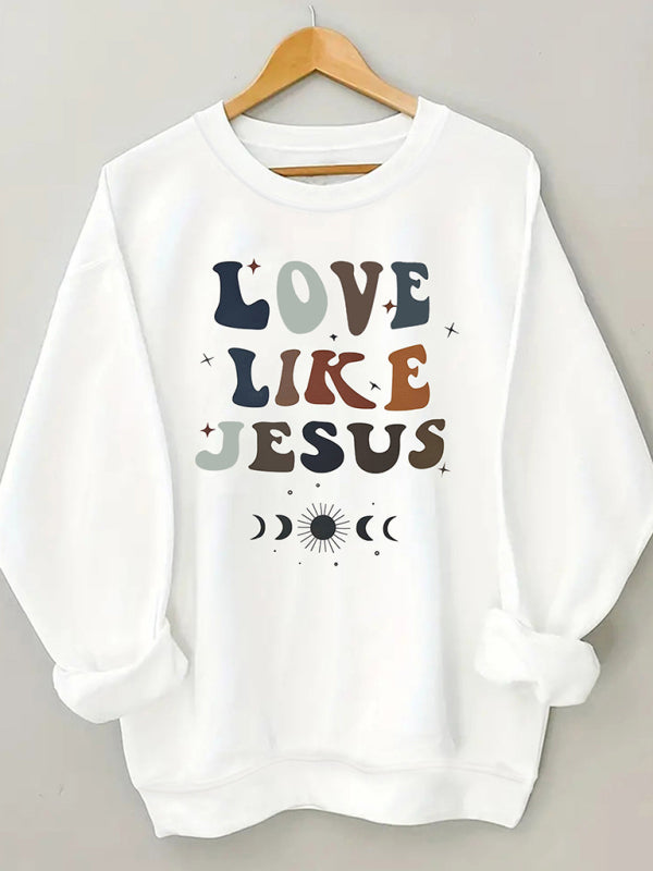 New round neck multi-color fun letter printed long-sleeved sweatshirt