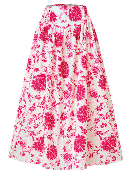 New casual holiday printed casual waist skirt