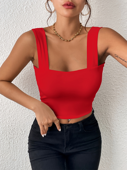 New camisole wide shoulder strap sexy slim hot girl sleeveless top